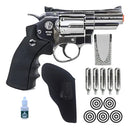 Revólver Pressão Wingun 708s Co2 Niquelado Full Metal 4,5mm